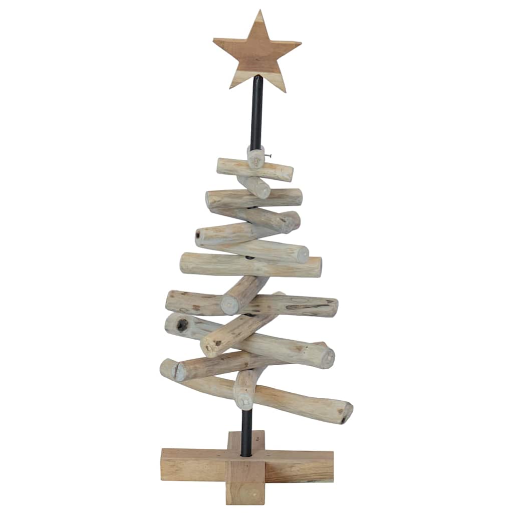 vidaXL Christmas Tree with Stand Brown 60 cm Solid teak wood