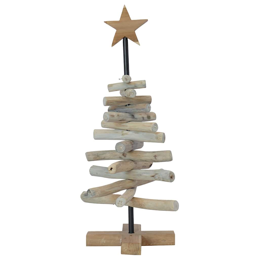 vidaXL Christmas Tree with Stand Brown 60 cm Solid teak wood