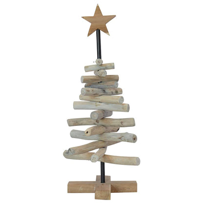 vidaXL Christmas Tree with Stand Brown 60 cm Solid teak wood