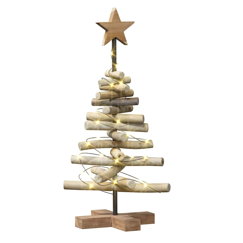 vidaXL Christmas Tree with Stand Brown 60 cm Solid teak wood