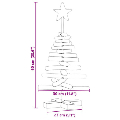 vidaXL Christmas Tree with Stand Brown 60 cm Solid teak wood