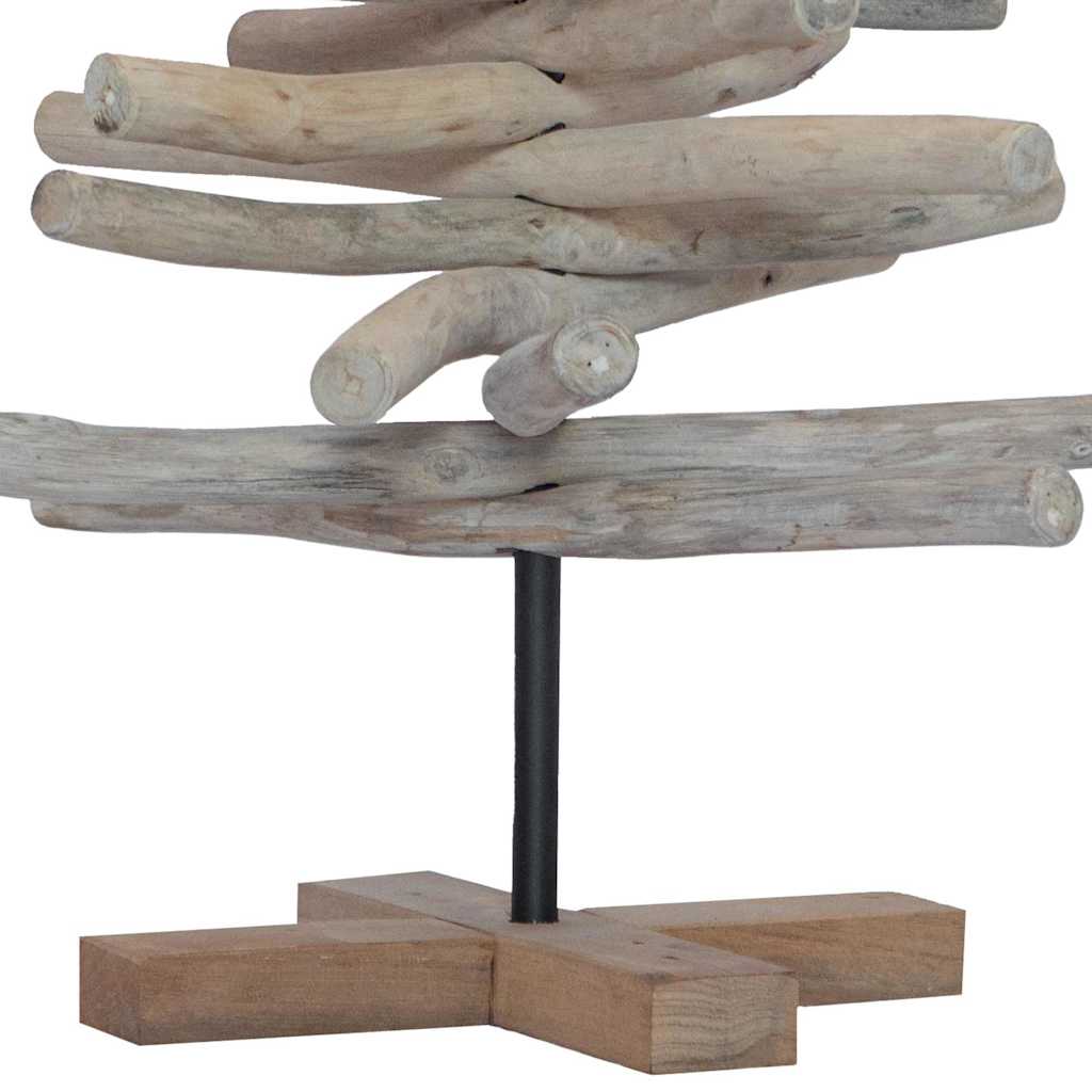 vidaXL Christmas Tree with Stand Brown 90 cm Solid teak wood