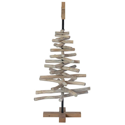 vidaXL Christmas Tree with Stand Brown 90 cm Solid teak wood