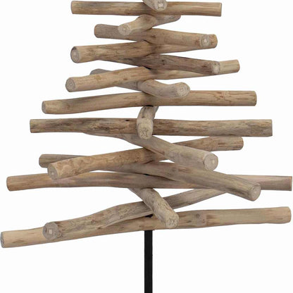 vidaXL Christmas Tree with Stand Brown 120 cm Solid teak wood