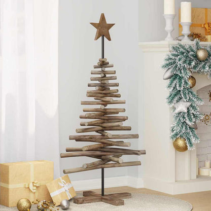 vidaXL Christmas Tree with Stand Brown 120 cm Solid teak wood