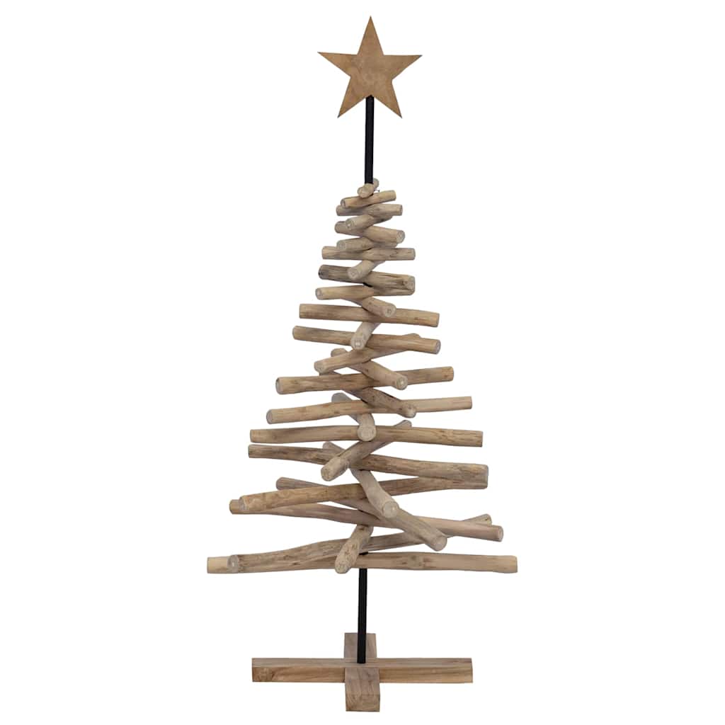 vidaXL Christmas Tree with Stand Brown 120 cm Solid teak wood