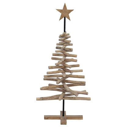 vidaXL Christmas Tree with Stand Brown 120 cm Solid teak wood