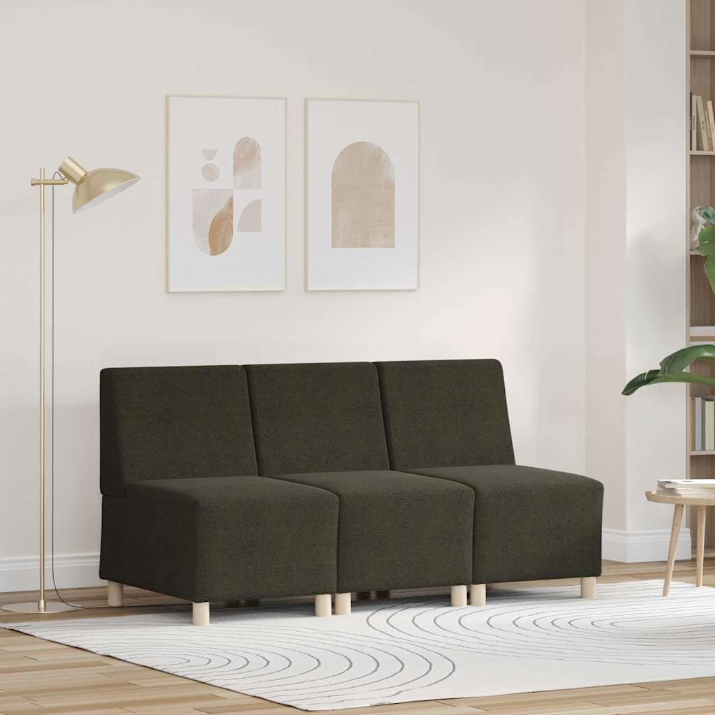 vidaXL Modular Sofa Unit Armless 3 pcs Green 55 x 74 x 82 cm