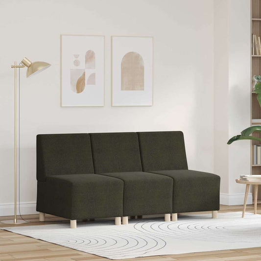 vidaXL Modular Sofa Unit Armless 3 pcs Green 55 x 74 x 82 cm