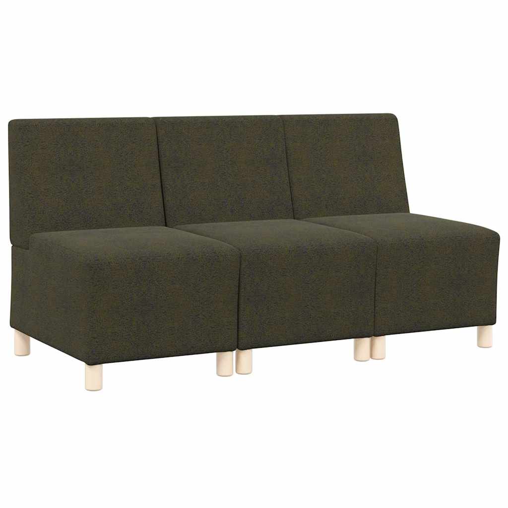 vidaXL Modular Sofa Unit Armless 3 pcs Green 55 x 74 x 82 cm