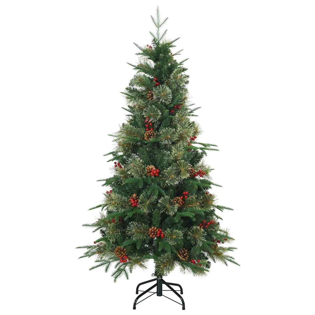 vidaXL Artificial Hinged Christmas Tree Green 120 cm PVC, PE and Steel