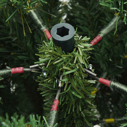 vidaXL Artificial Hinged Christmas Tree Green 150 cm PVC, PE and Steel