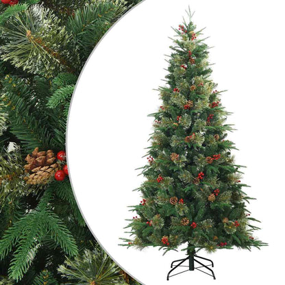 vidaXL Artificial Hinged Christmas Tree Green 180 cm PVC, PE and Steel