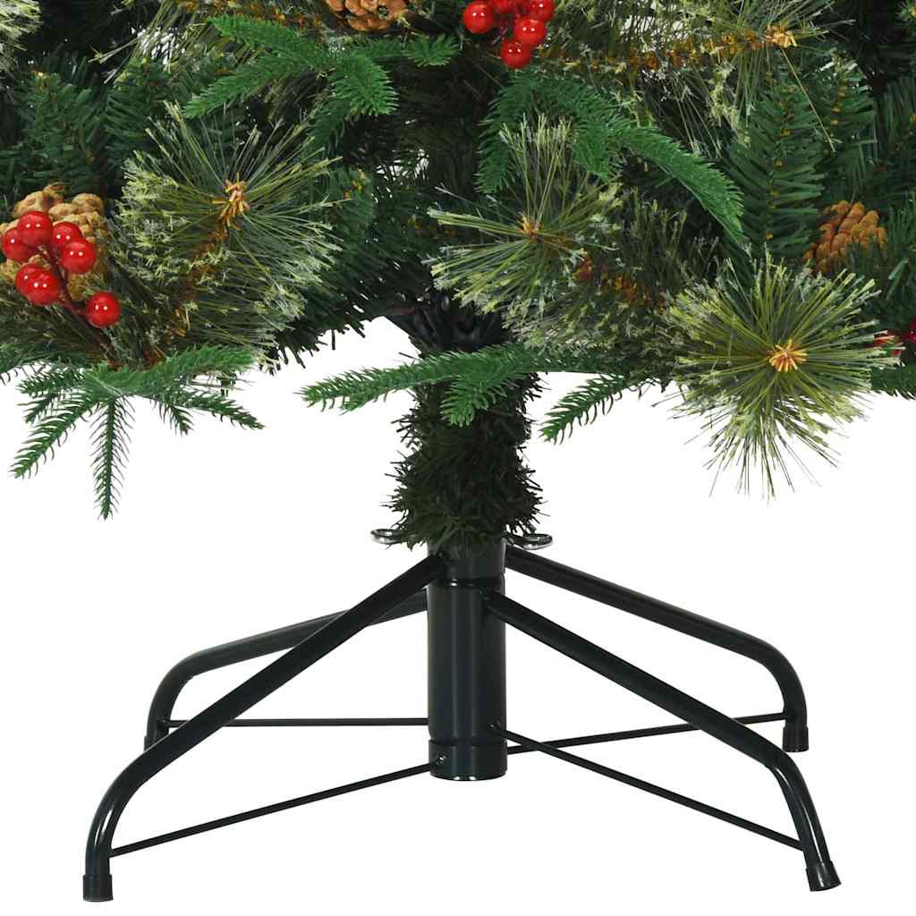 vidaXL Artificial Hinged Christmas Tree Green 240 cm PVC, PE and Steel