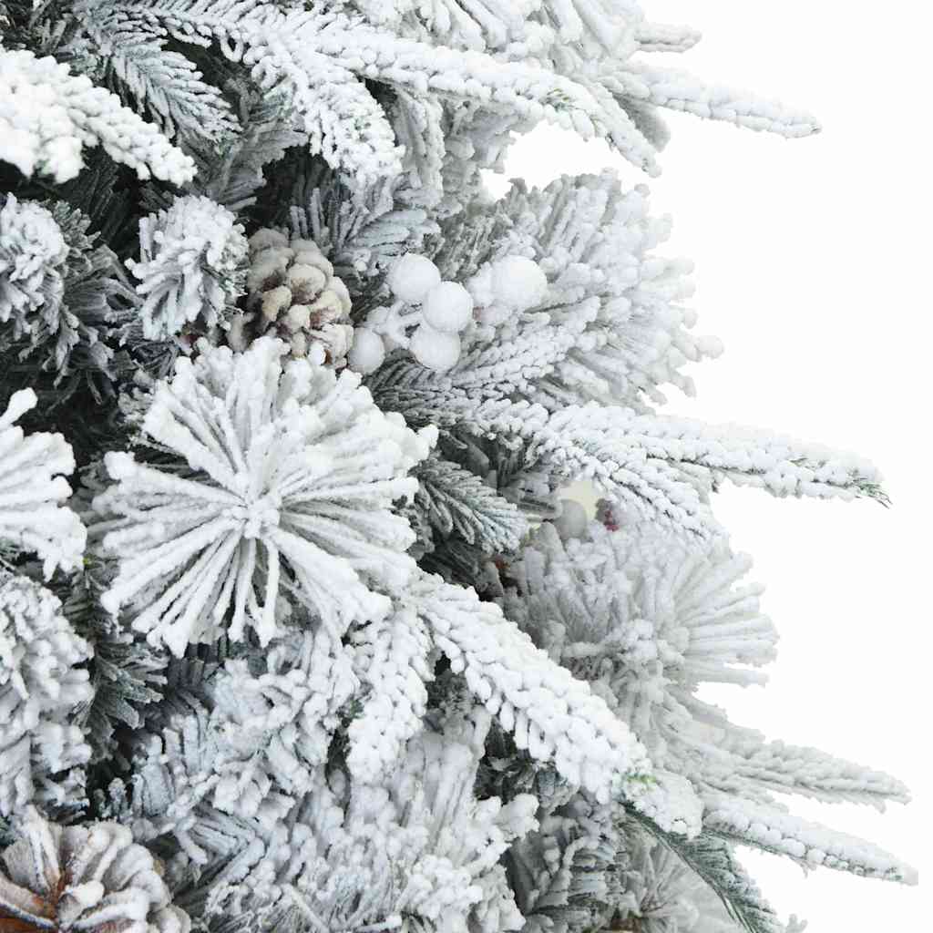 vidaXL Artificial Hinged Christmas Tree Snow Flocked White 120 cm