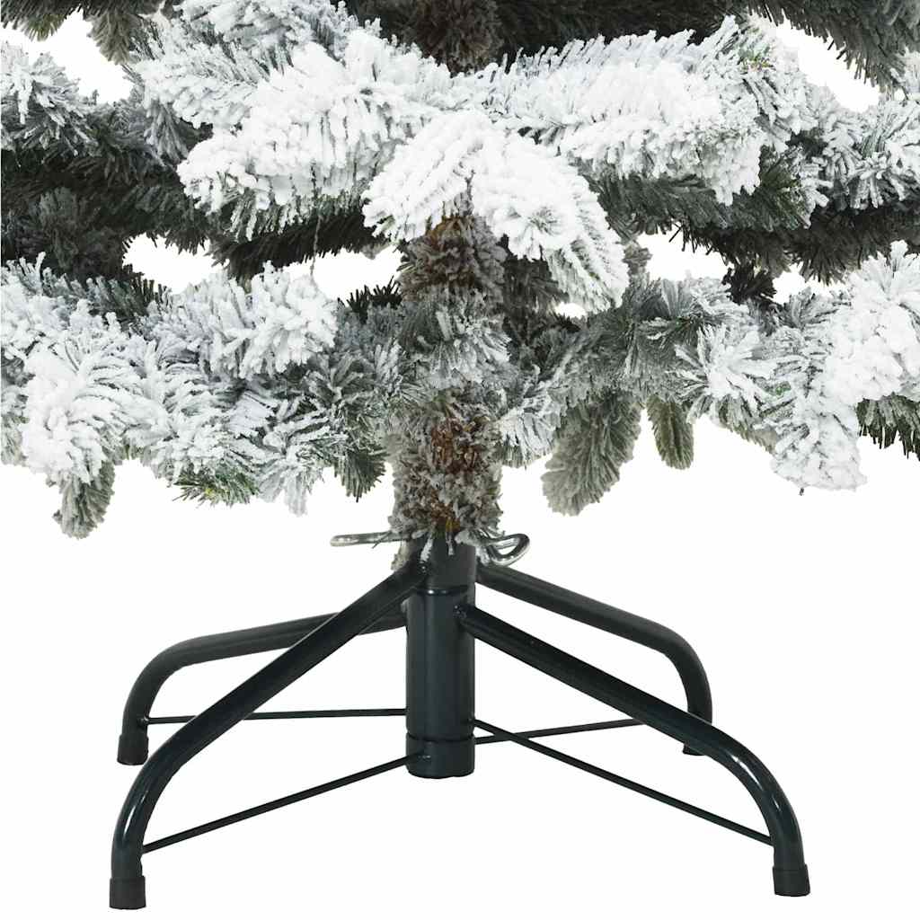 vidaXL Artificial Hinged Christmas Tree Snow Flocked White 120 cm