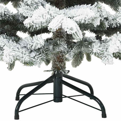vidaXL Artificial Hinged Christmas Tree Snow Flocked White 120 cm