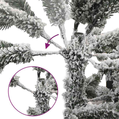 vidaXL Artificial Hinged Christmas Tree Snow Flocked White 120 cm