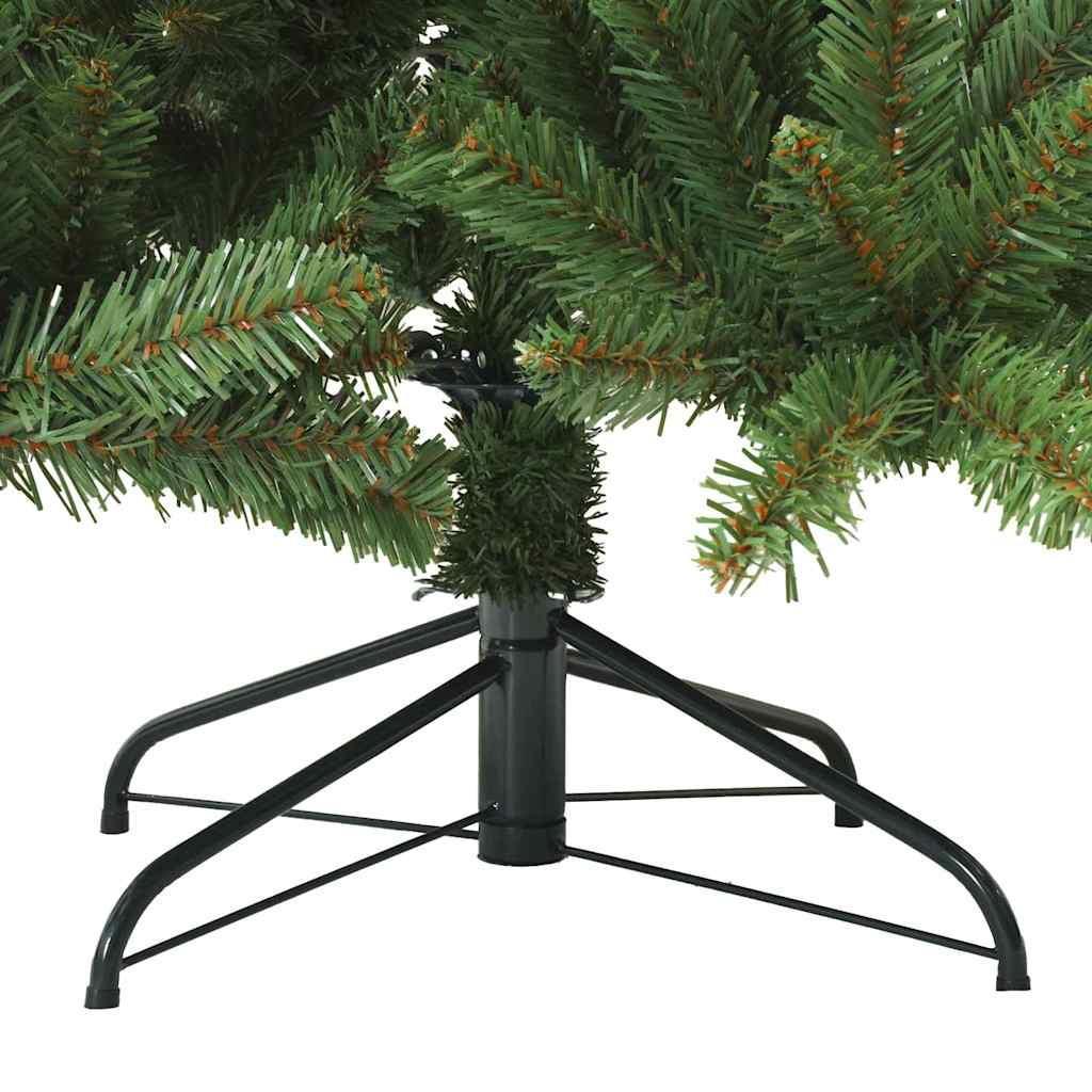 vidaXL Artificial Hinged Christmas Tree Green 180 cm PVC, steel