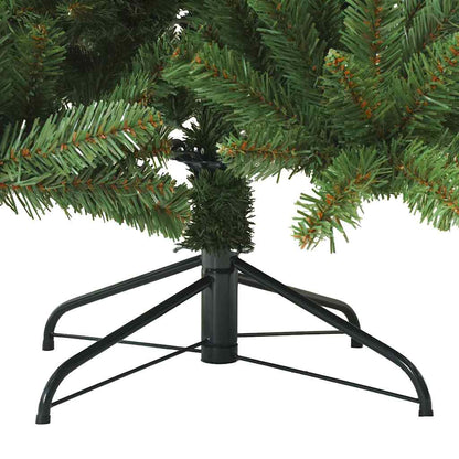 vidaXL Artificial Hinged Christmas Tree Green 180 cm PVC, steel