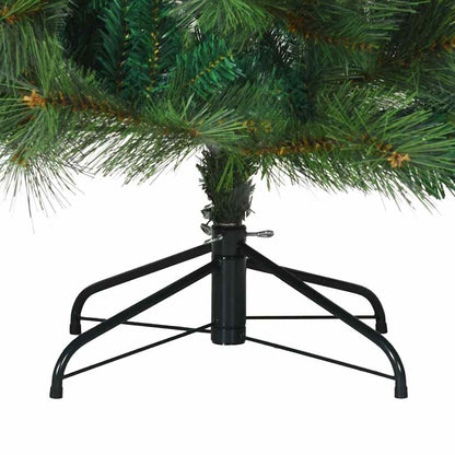 vidaXL Artificial Hinged Christmas Tree Green 240 cm PVC, steel