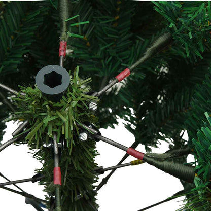 vidaXL Artificial Hinged Christmas Tree Snow Flocked Green 120 cm