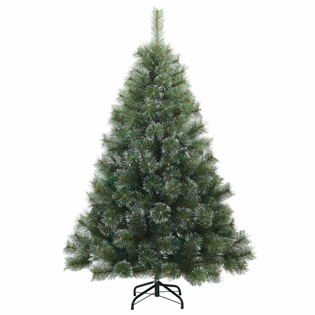 vidaXL Artificial Hinged Christmas Tree Snow Flocked Green 120 cm