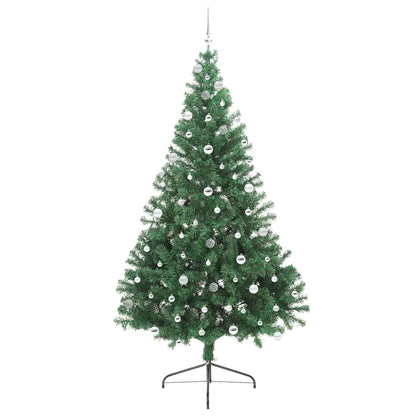 vidaXL Artificial Pre-lit Christmas Tree Green 240 cm PVC