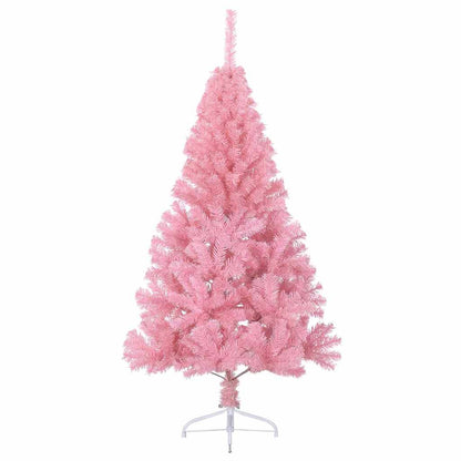 vidaXL Artificial Pre-lit Christmas Tree with 150 LEDs Pink 120 cm PVC