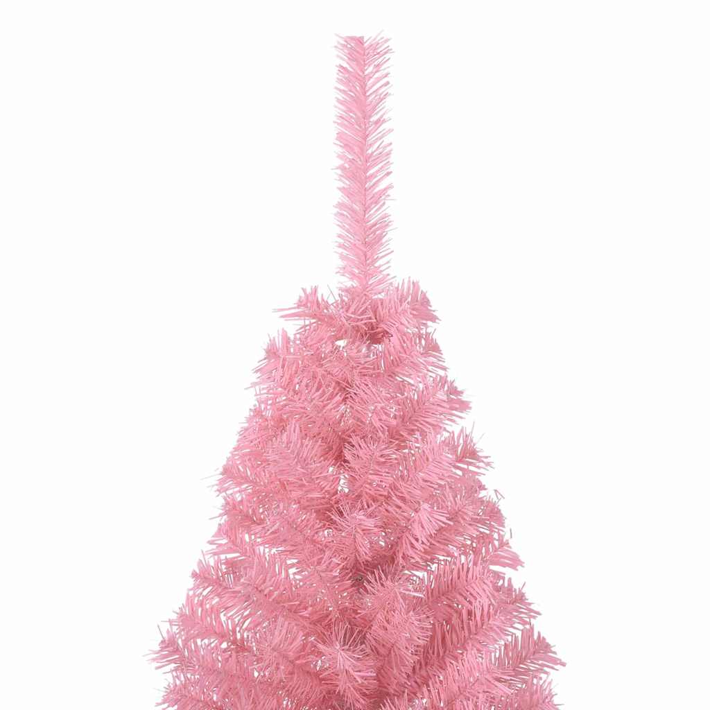 vidaXL Artificial Pre-lit Christmas Tree with 150 LEDs Pink 150 cm PVC
