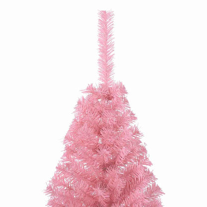 vidaXL Artificial Pre-lit Christmas Tree with 300 LEDs Pink 180 cm PVC