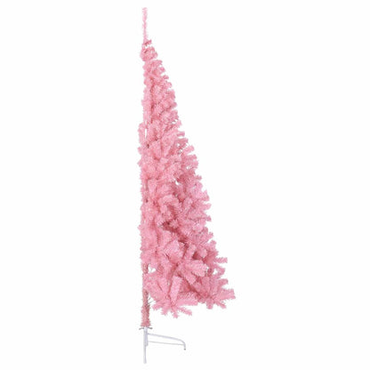 vidaXL Artificial Pre-lit Christmas Tree with 300 LEDs Pink 210 cm PVC