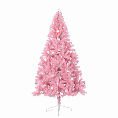vidaXL Artificial Pre-lit Christmas Tree Pink 240 cm PVC