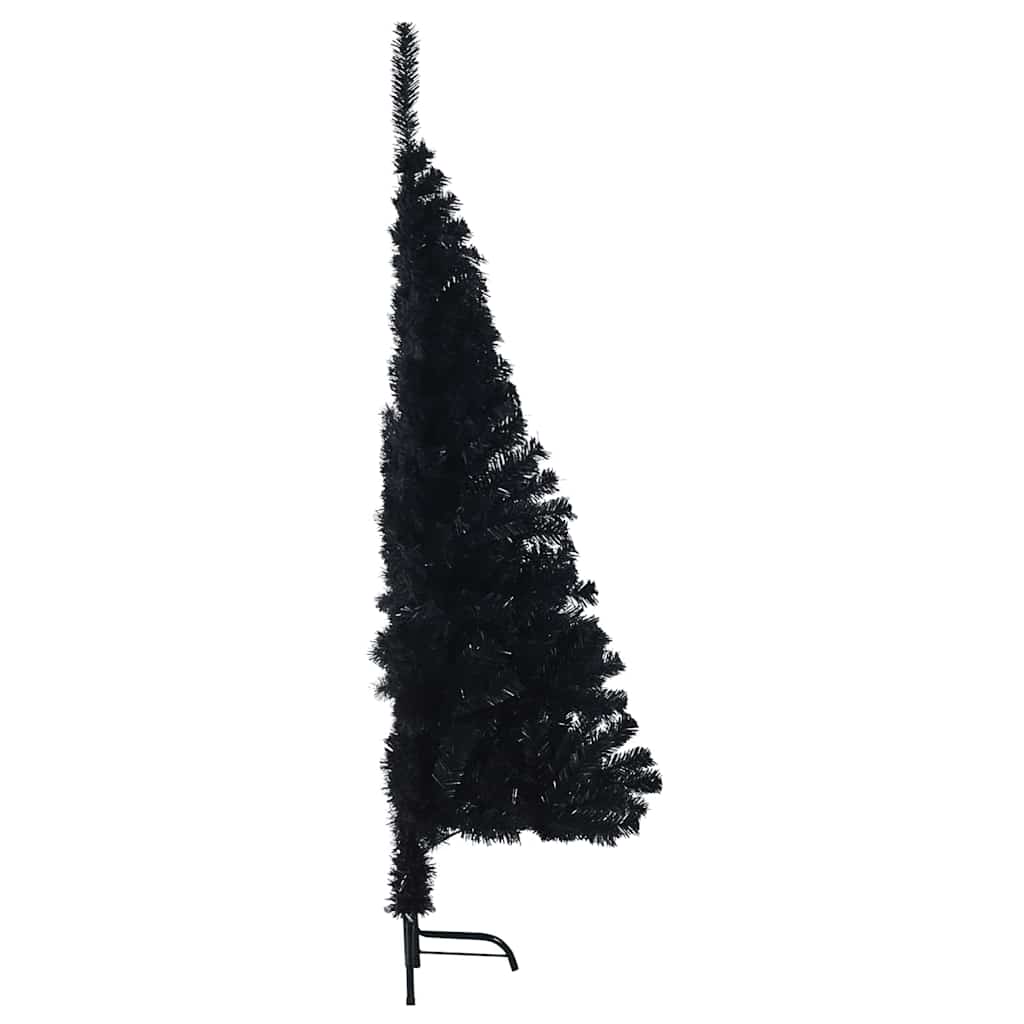 vidaXL Artificial Pre-lit Christmas Tree Black 120 cm PVC