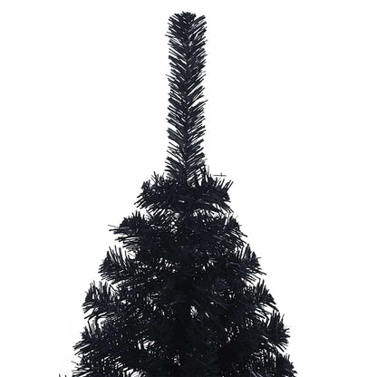 vidaXL Artificial Pre-lit Christmas Tree Black 150 cm PVC