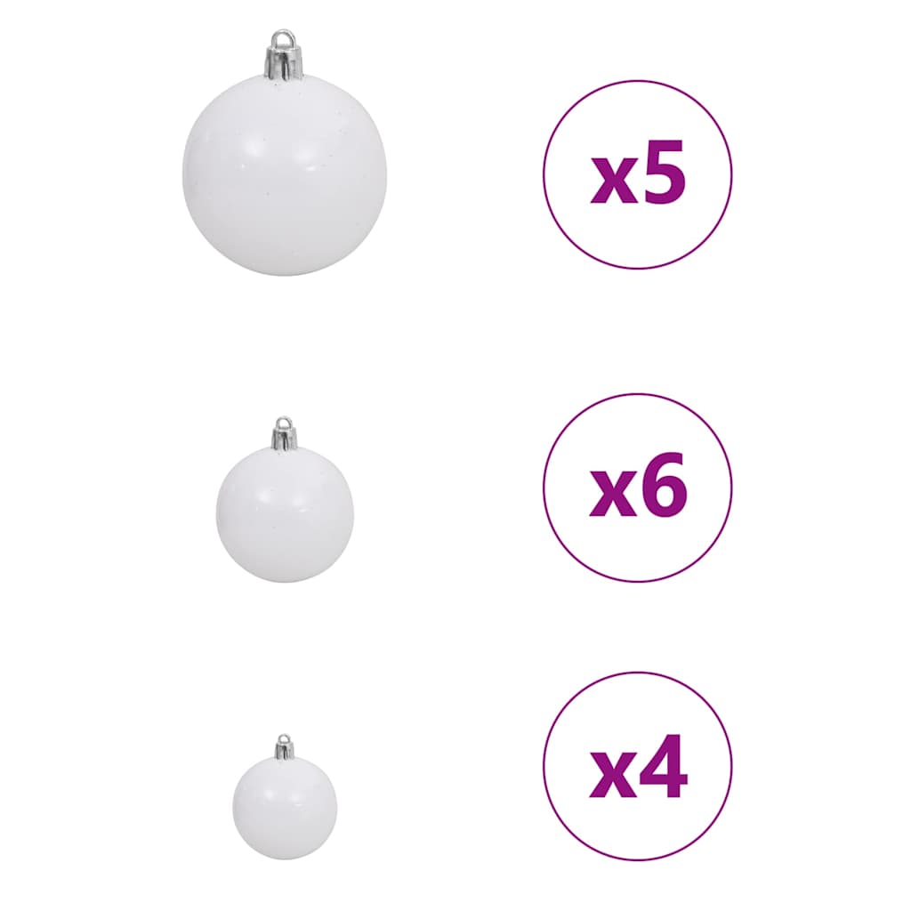 vidaXL Artificial Pre-lit Christmas Tree Black 150 cm PVC