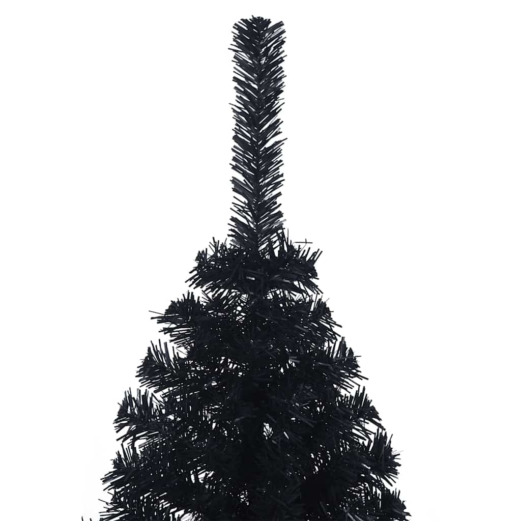 vidaXL Artificial Pre-lit Christmas Tree Black 150 cm PVC