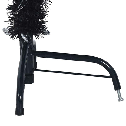 vidaXL Artificial Pre-lit Christmas Tree Black 150 cm PVC