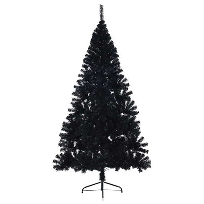 vidaXL Artificial Pre-lit Christmas Tree Black 210 cm PVC