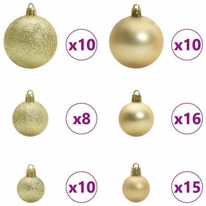 vidaXL Artificial Pre-lit Christmas Tree Black 210 cm PVC