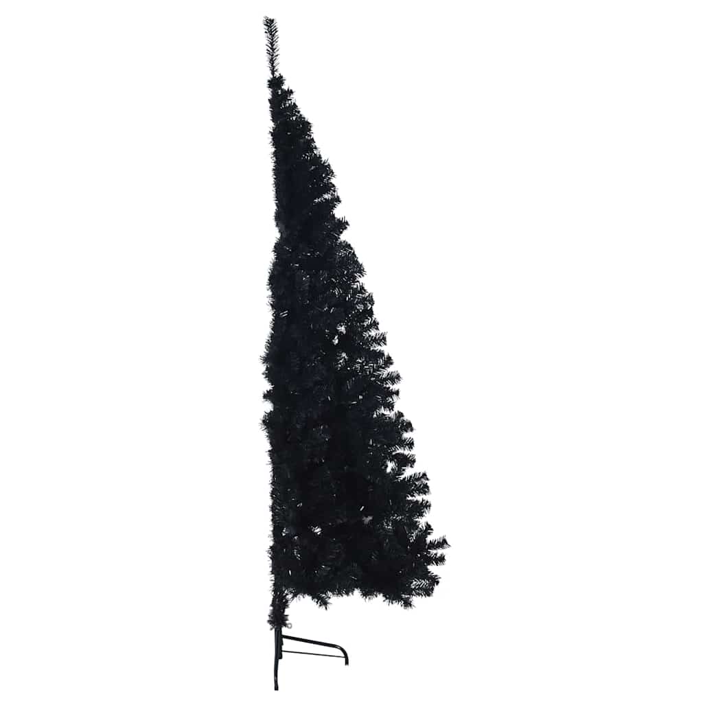 vidaXL Artificial Pre-lit Christmas Tree Black 210 cm PVC