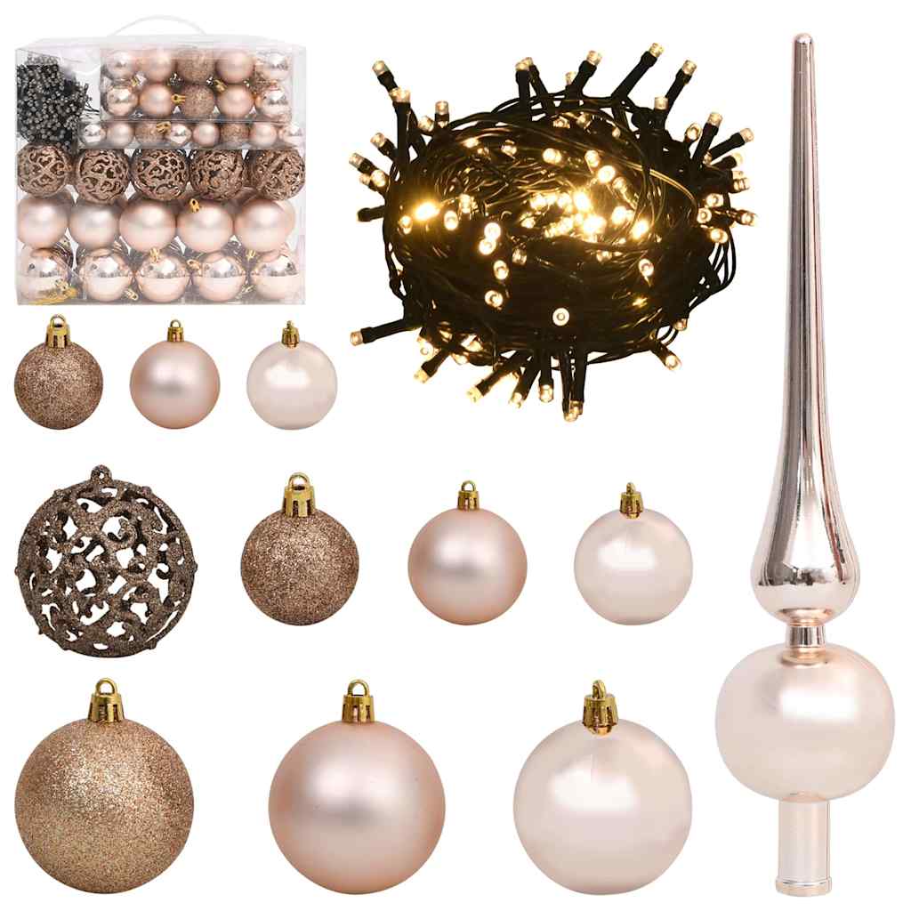 vidaXL Artificial Pre-lit Christmas Tree Black 240 cm PVC