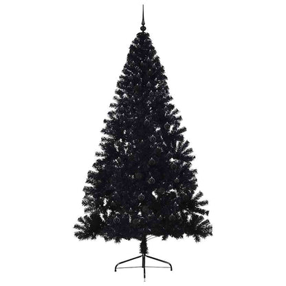 vidaXL Artificial Pre-lit Christmas Tree Black 240 cm PVC
