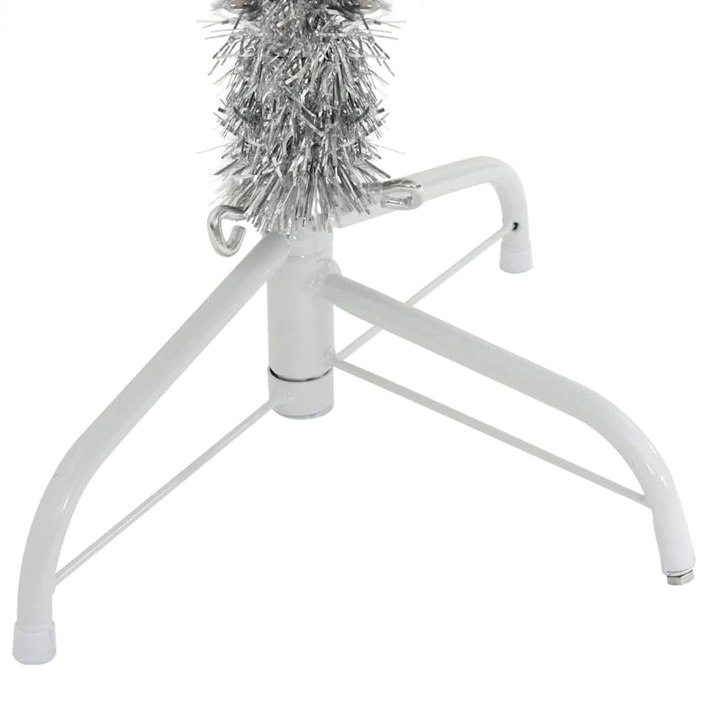 vidaXL Artificial Pre-lit Christmas Tree Silver 120 cm PET