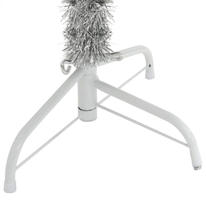 vidaXL Artificial Pre-lit Christmas Tree Silver 120 cm PET