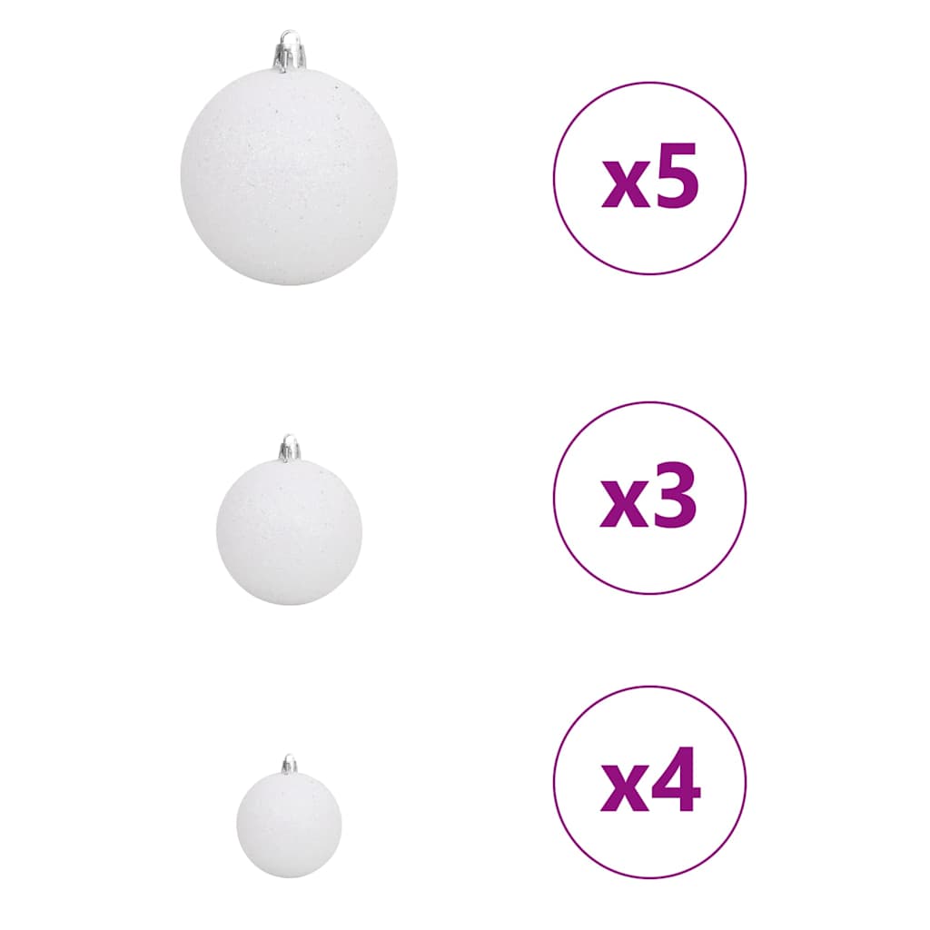 vidaXL Artificial Pre-lit Christmas Tree Silver 120 cm PET