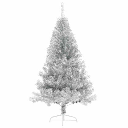 vidaXL Artificial Pre-lit Christmas Tree Silver 120 cm PET