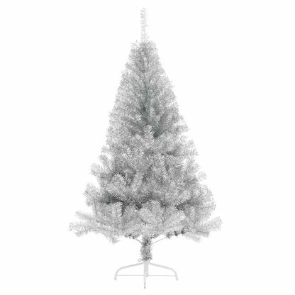 vidaXL Artificial Pre-lit Christmas Tree Silver 120 cm PET