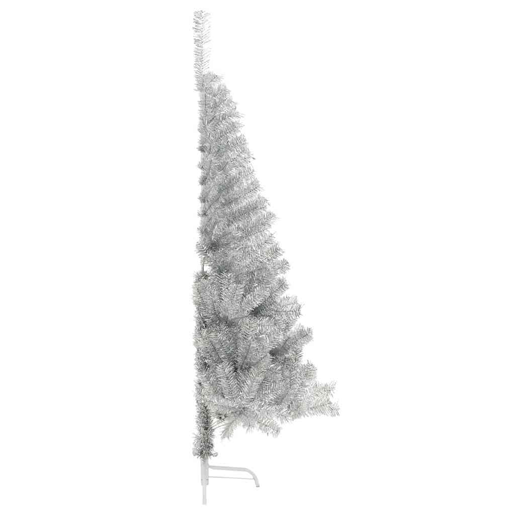 vidaXL Artificial Pre-lit Christmas Tree Silver 150 cm PET
