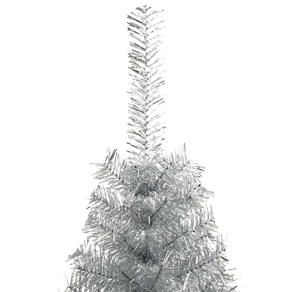 vidaXL Artificial Pre-lit Christmas Tree Silver 180 cm PET